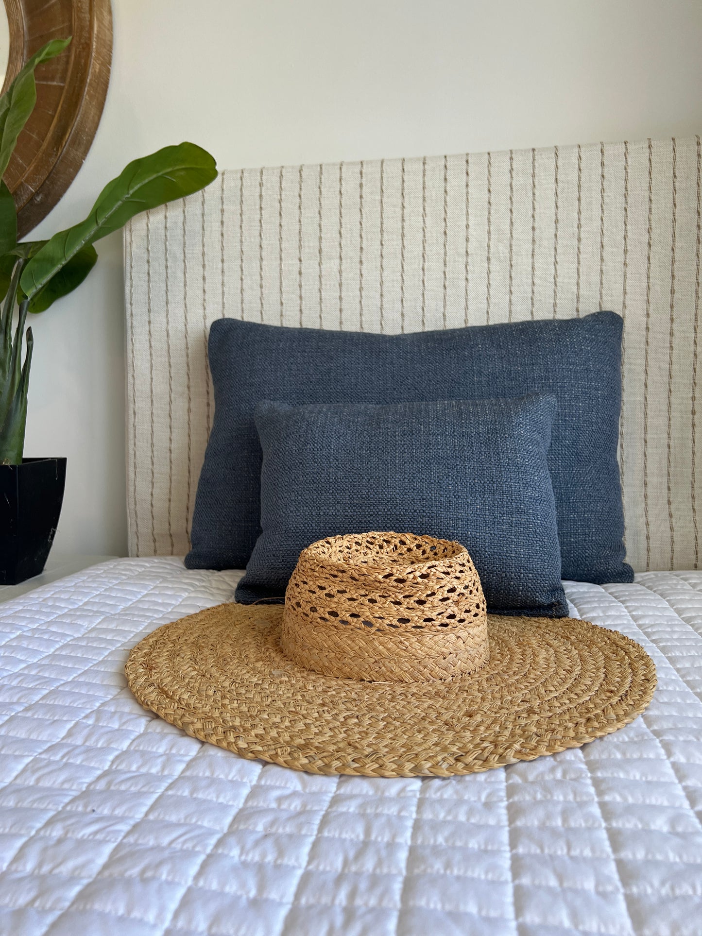 Custom Performance Grain Headboard Slipcover