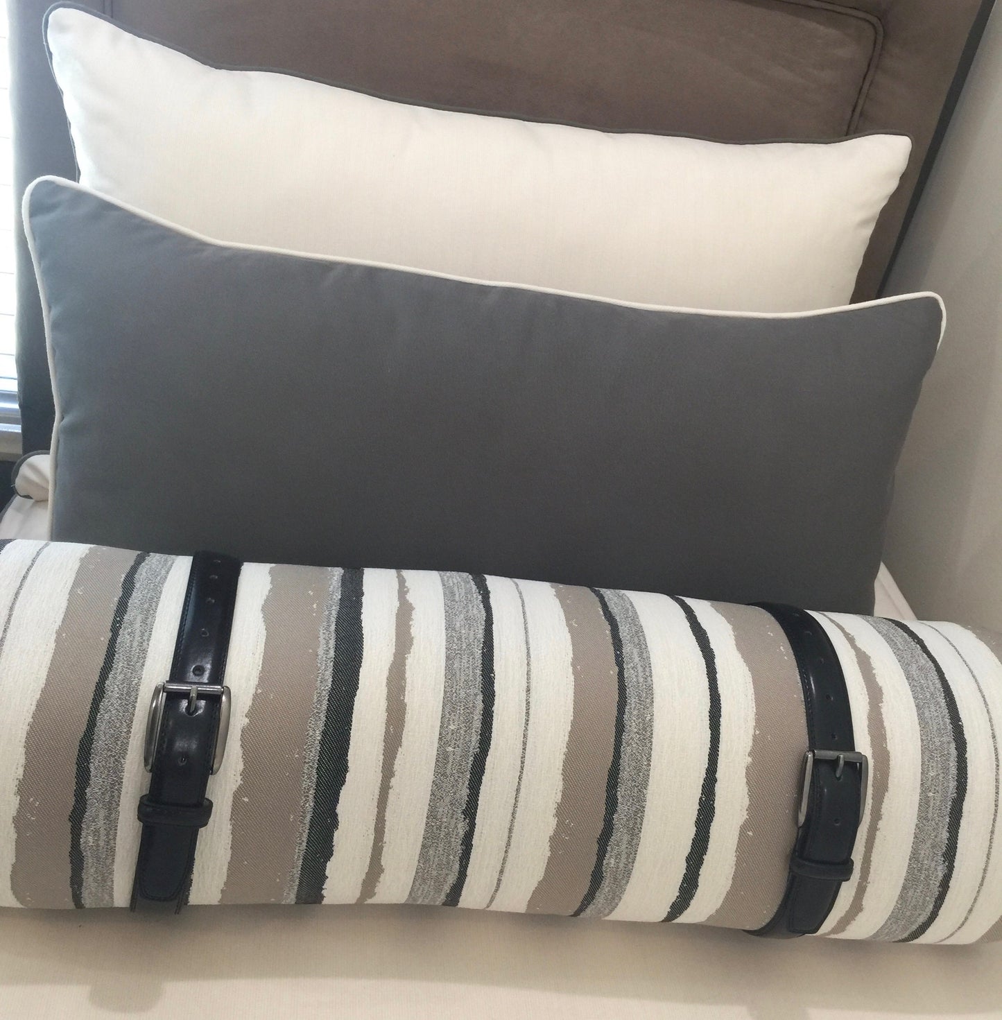 Neck Rolls Bolsters Covers and Bed Runners to Match