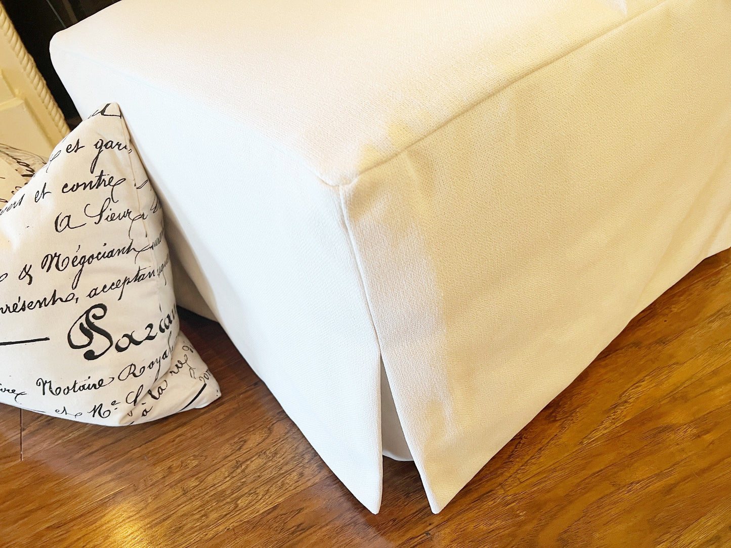 Any Style Custom Ottoman or Daybed Slipcovers Using your Fabric