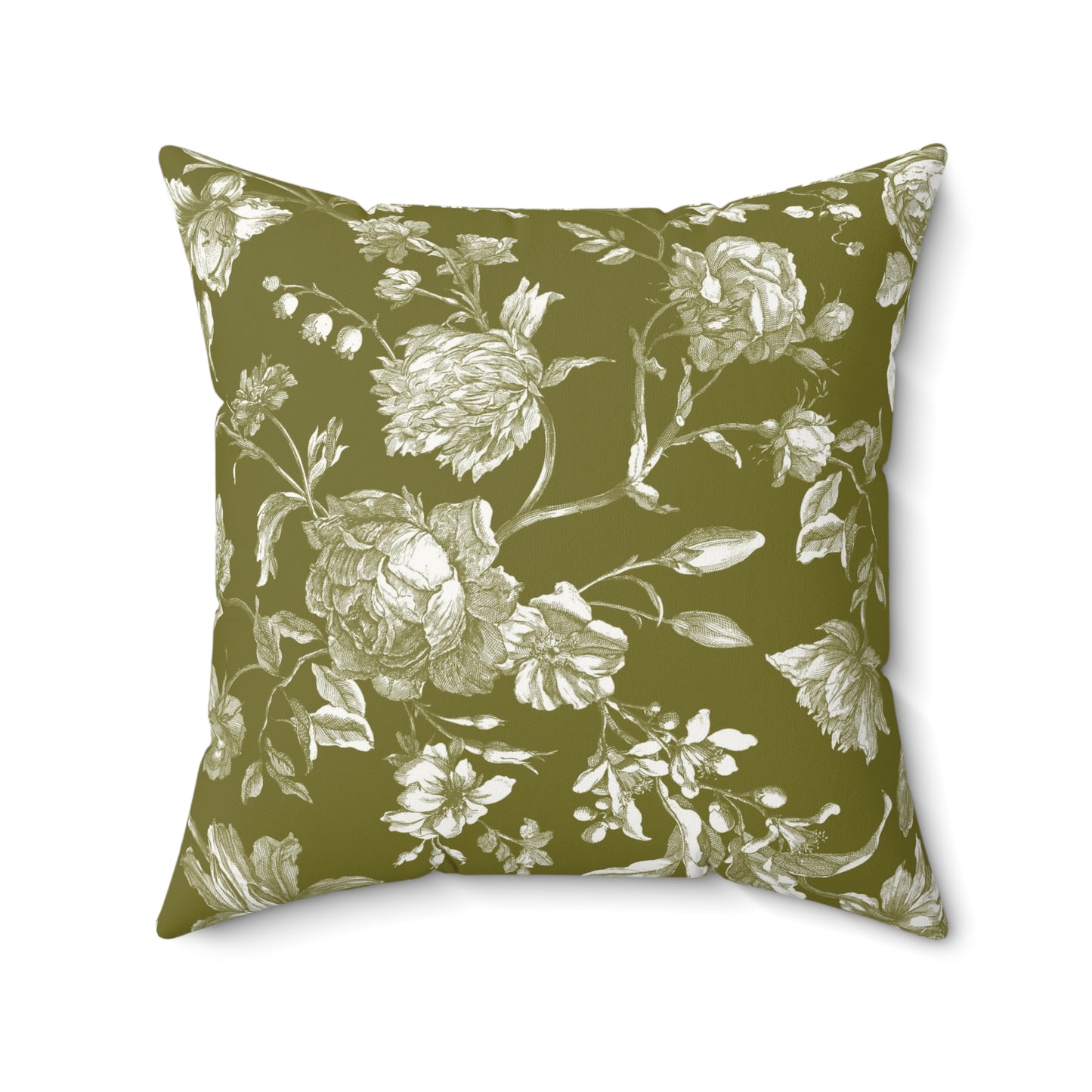 Elegant Floral Gracie Faux Suede Square Pillow - Home Decor Accent for Cozy Living Spaces