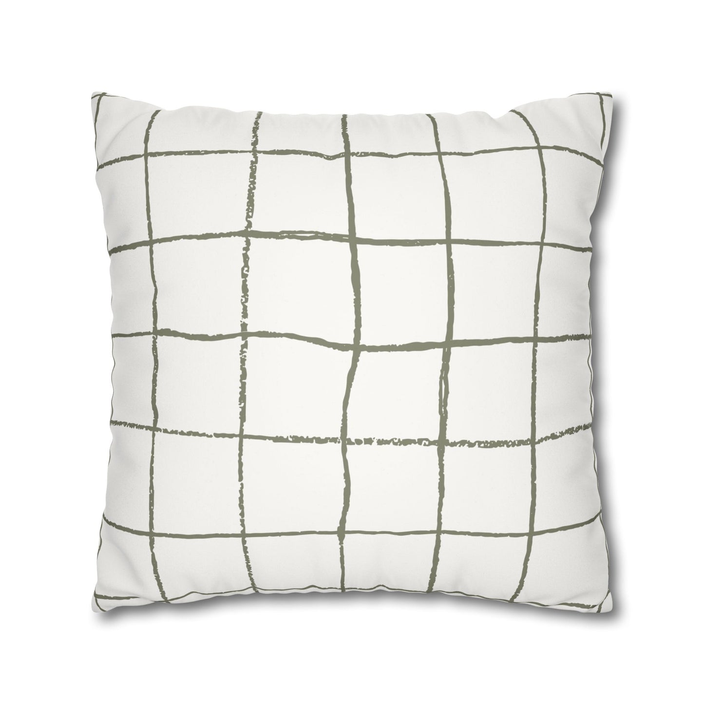 Novi Modern Faux Suede Throw Pillowcase - Stylish Grid Design for Cozy Home Decor