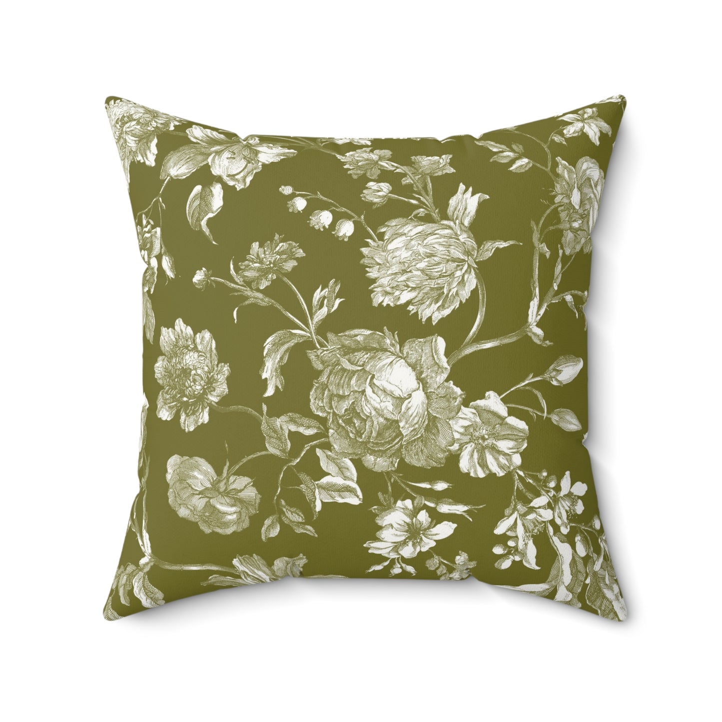 Elegant Floral Gracie Faux Suede Square Pillow - Home Decor Accent for Cozy Living Spaces
