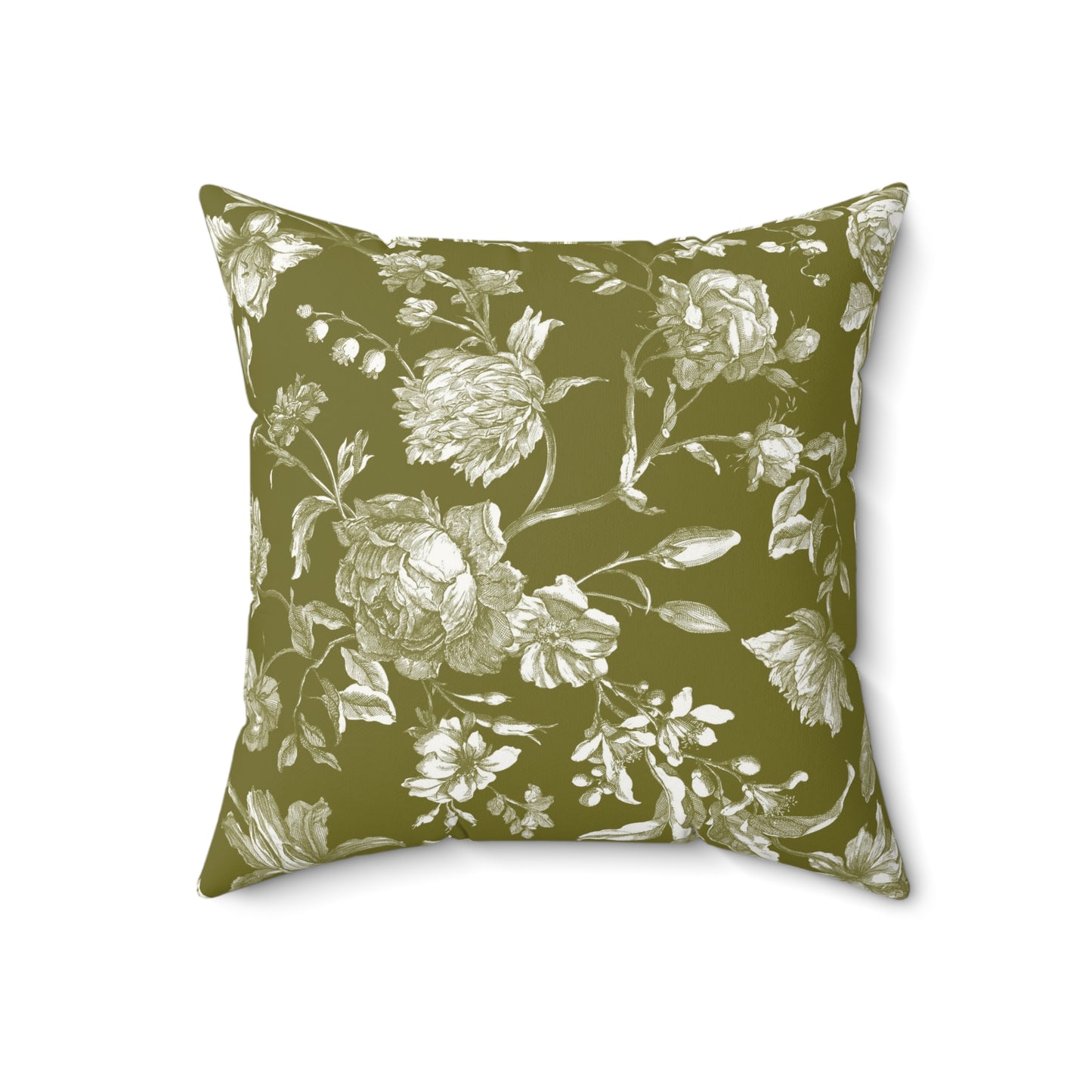 Elegant Floral Gracie Faux Suede Square Pillow - Home Decor Accent for Cozy Living Spaces