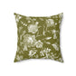 Elegant Floral Gracie Faux Suede Square Pillow - Home Decor Accent for Cozy Living Spaces