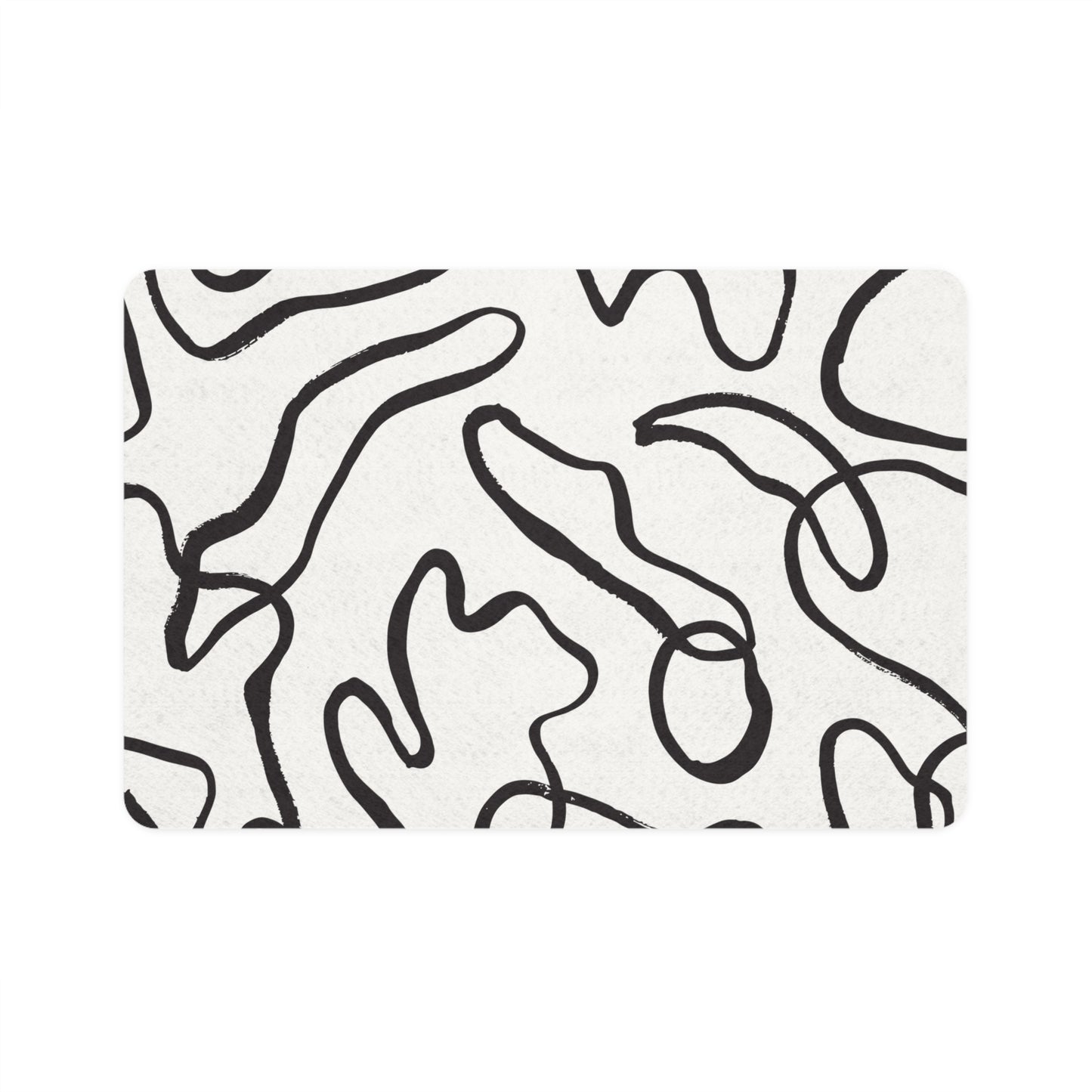 Stylish Abstract Pet Food Mat - Modern Design