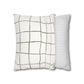 Novi Modern Faux Suede Throw Pillowcase - Stylish Grid Design for Cozy Home Decor
