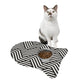 Modern Lavella Pet Feeding Mats in Black and Natural