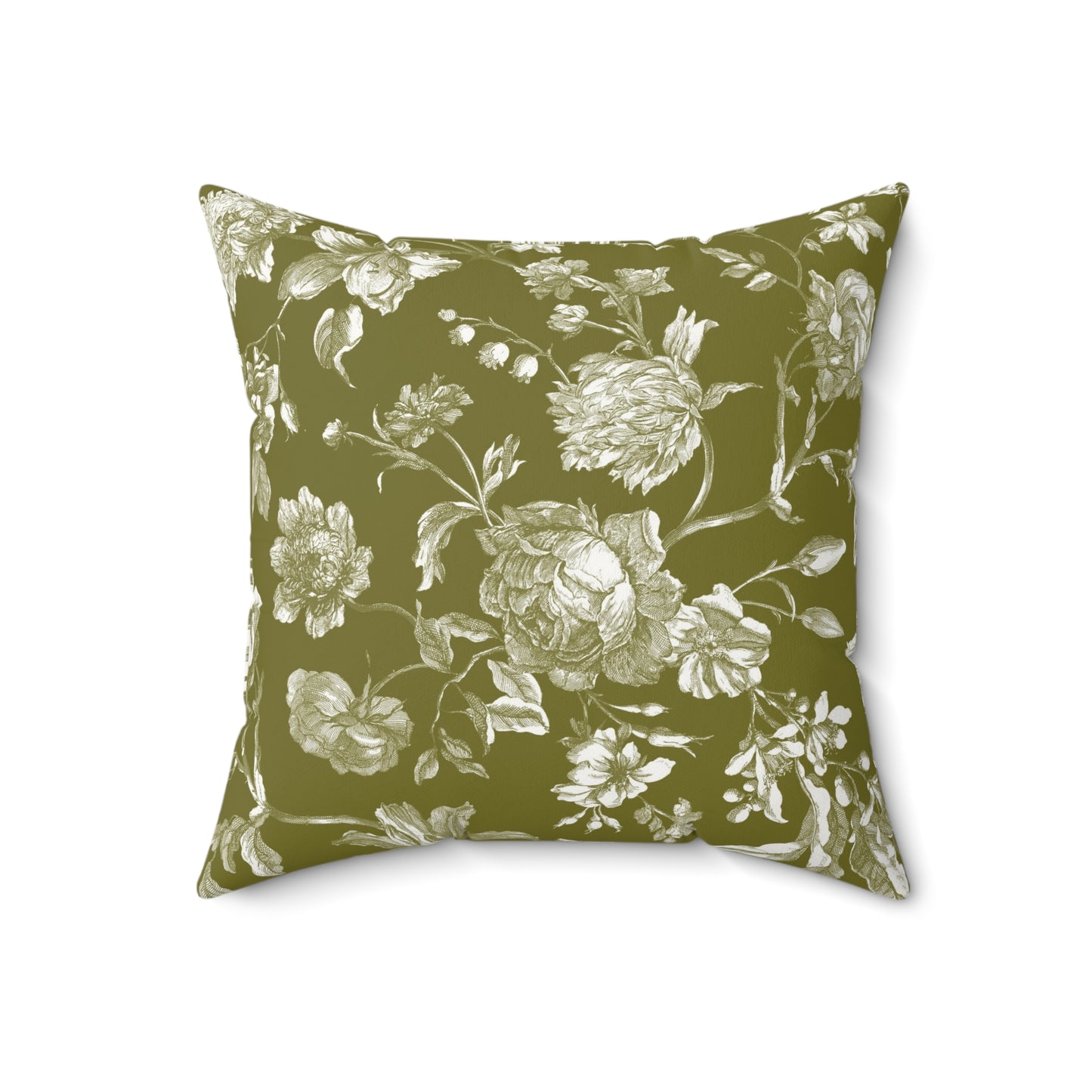 Elegant Floral Gracie Faux Suede Square Pillow - Home Decor Accent for Cozy Living Spaces