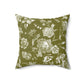 Elegant Floral Gracie Faux Suede Square Pillow - Home Decor Accent for Cozy Living Spaces