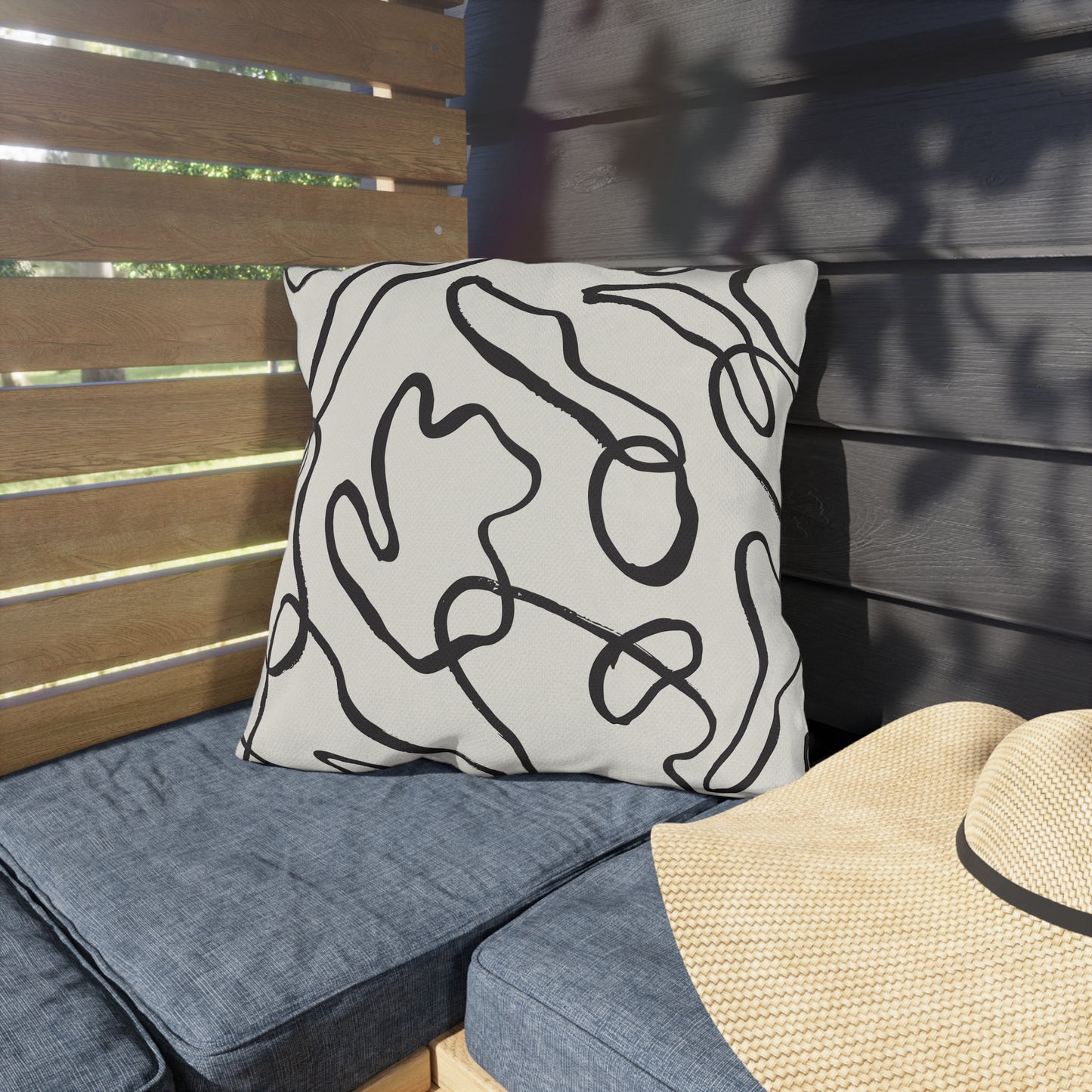 Modern Swirl Outdoor Pillow - Stylish Patio Decor
