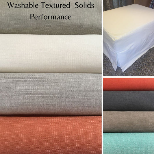 Washable Performance Ottoman Slipcovers