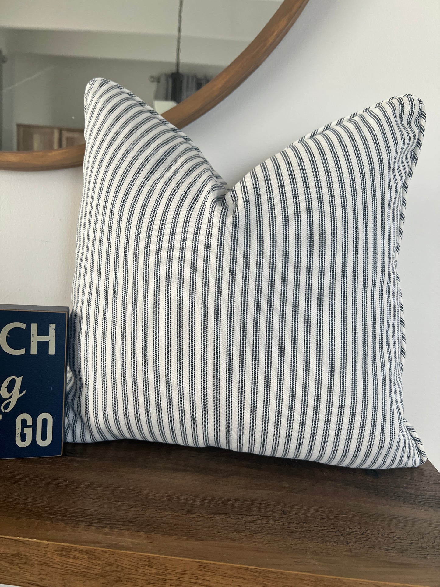 Washable Ticking Pillow