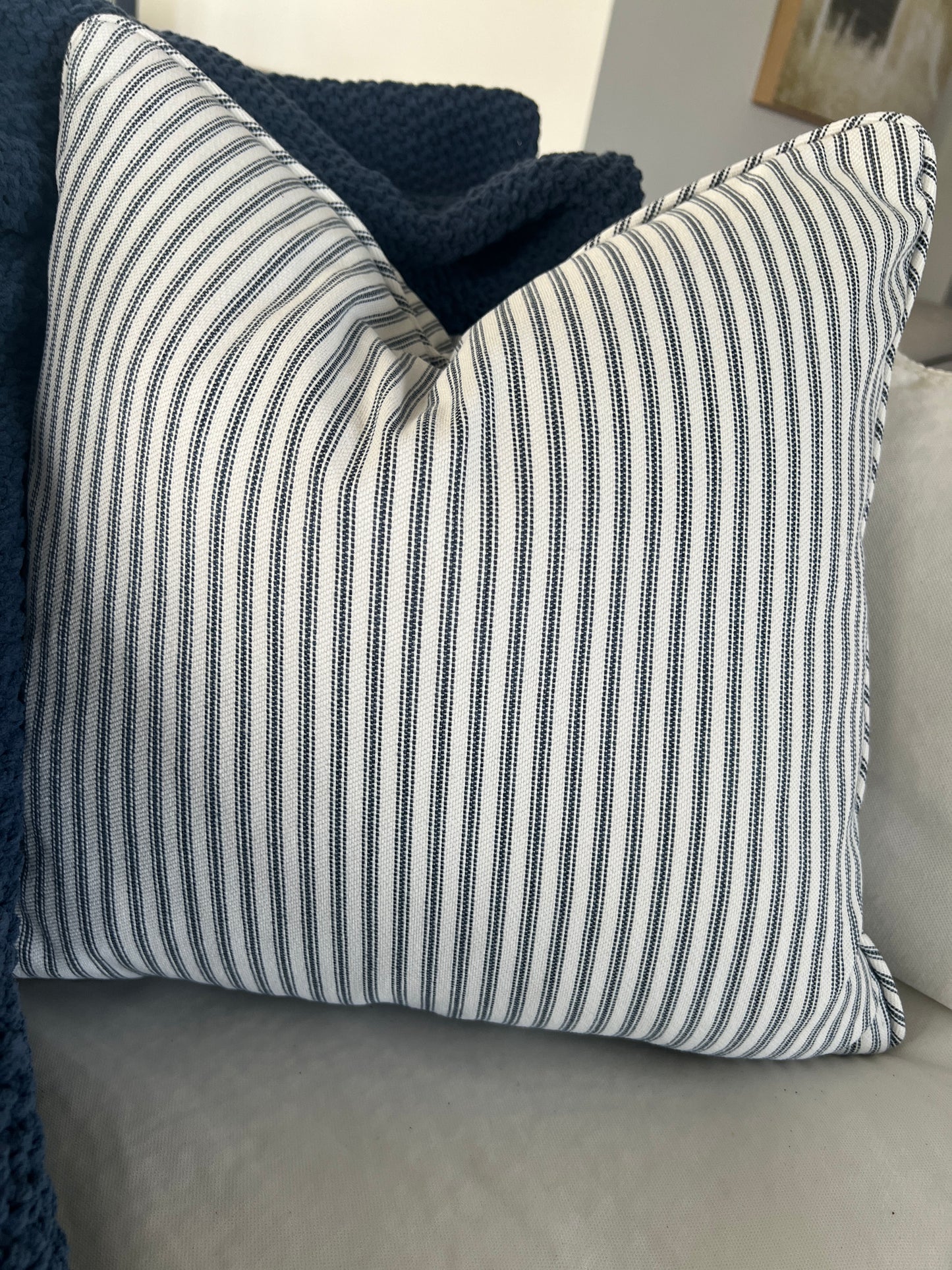 Washable Ticking Pillow