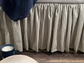 Cottage Farmhouse  Gathered Ticking Dust Ruffle