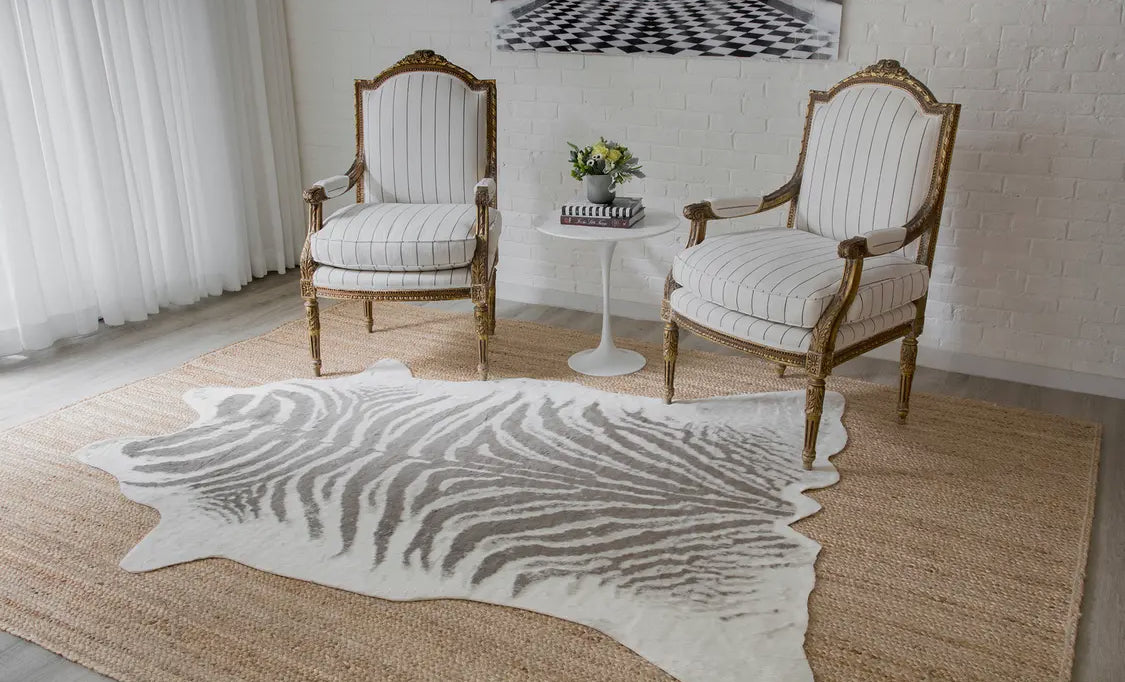 Acadia Zebra  Faux Hide Rug