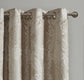 Amelia Knitted Jacquard Paisley Blackout panels — 50 x 84 / Champagne