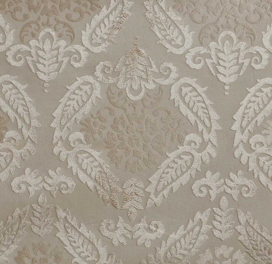 Amelia Knitted Jacquard Paisley Blackout panels — 50 x 84 / Champagne