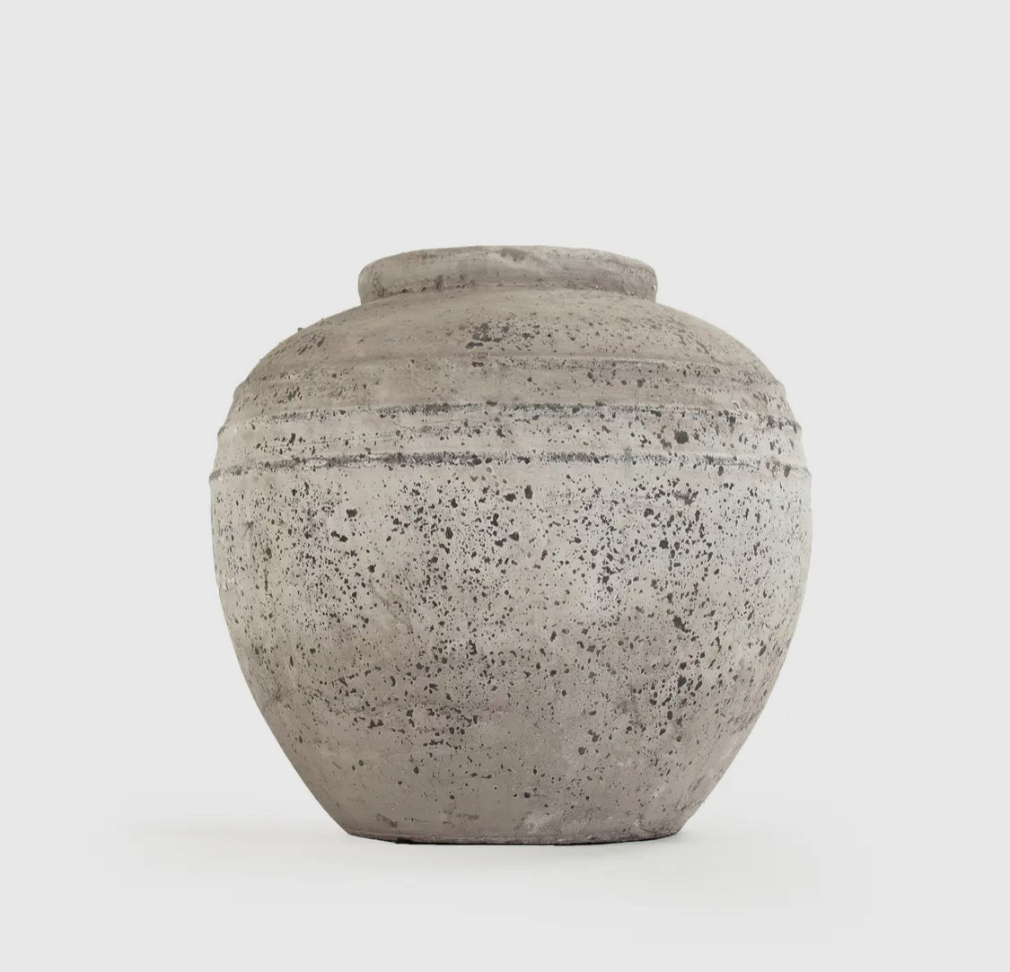 Distressed Grey Wash Vase — Distressed Grey Wash