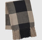 Cotton Check Throw — Black