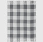 Cotton Check Throw — Black