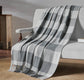 Cotton Check Throw — Black