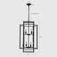 8 - Light Industrial Farmhouse Lantern Pendant Chandelier