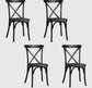 4 Pack Resin X Back  Modern Farmhouse Chairs