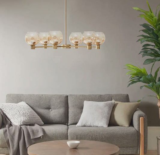 Modern Gold 6-light Contemporary Chandelier