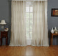 Bohemian and Shabby Frayed Edge Linen Curtain Panel