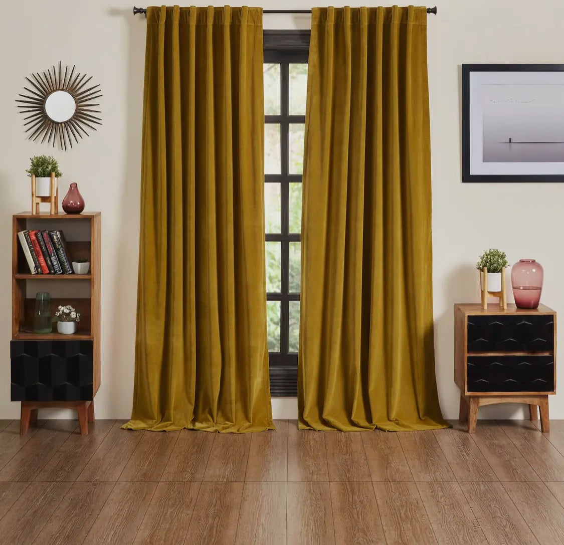 Plush Velvet Curtain lined Panel