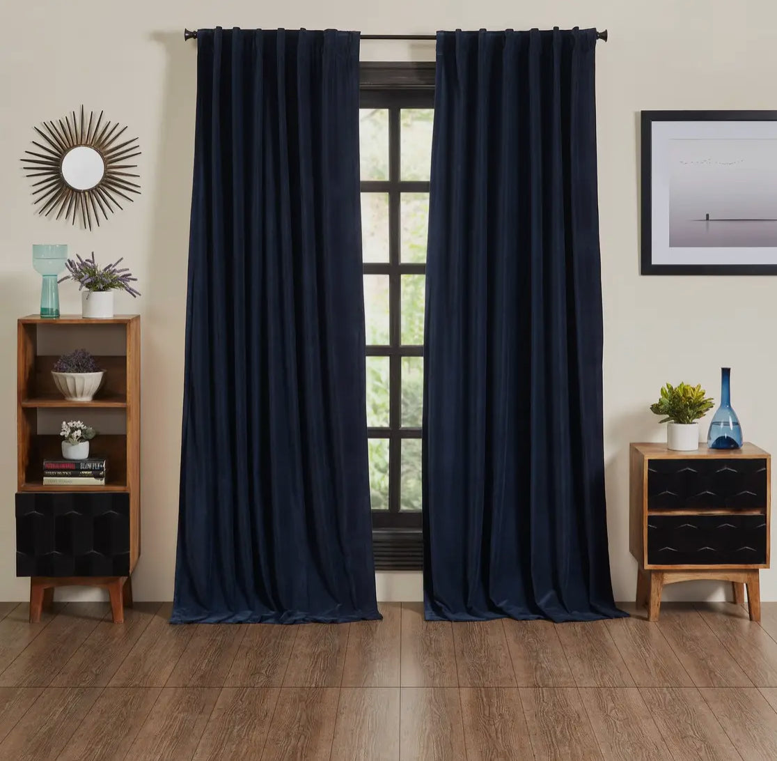 Plush Velvet Curtain lined Panel