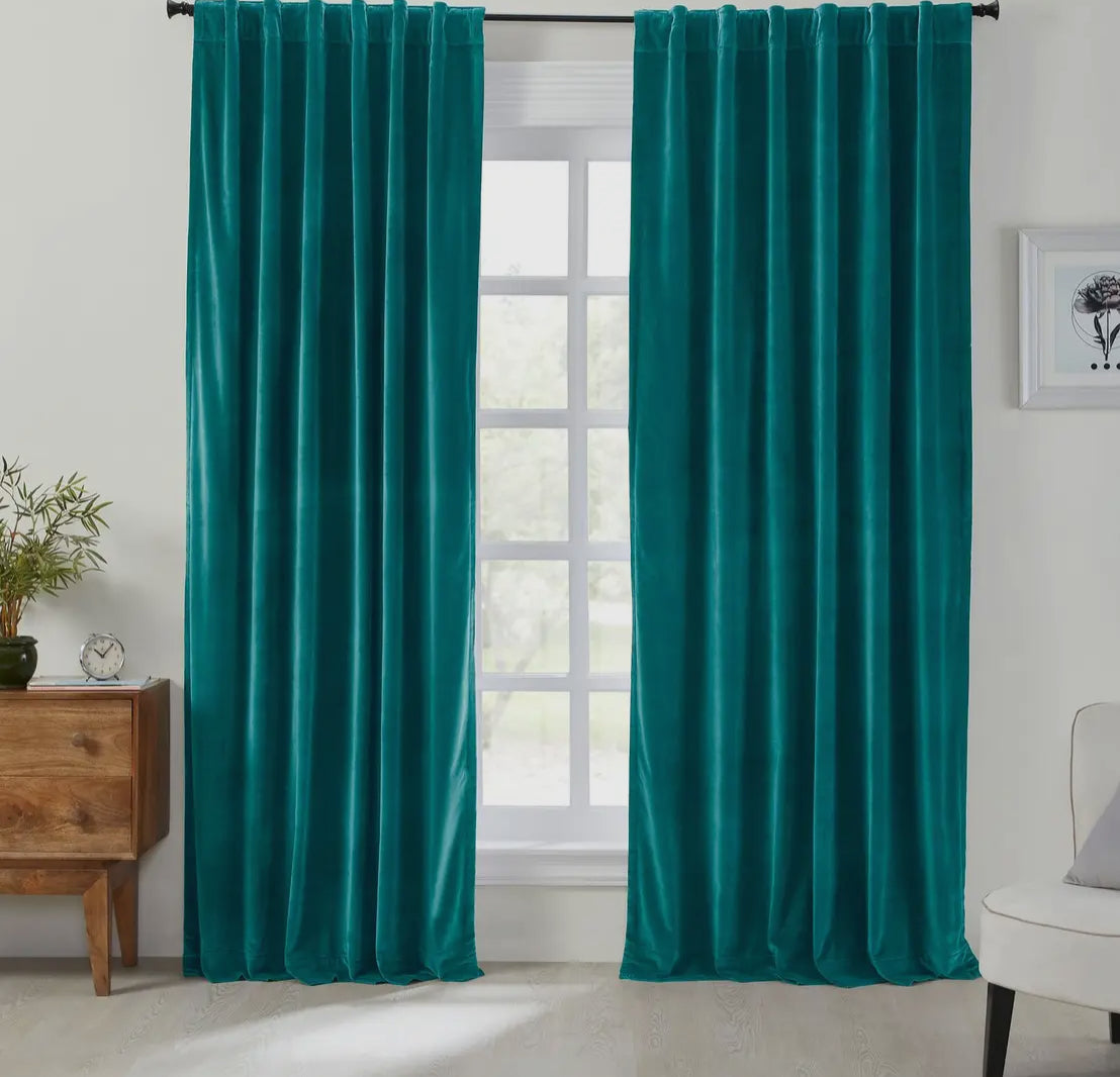 Plush Velvet Curtain lined Panel