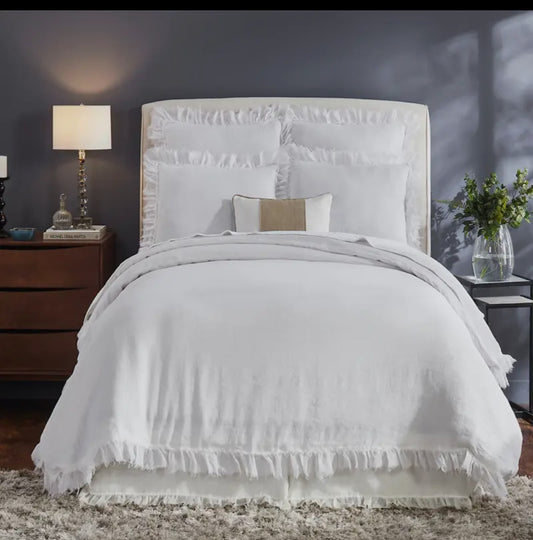 Belgian Linen Ruffle Duvet Cover