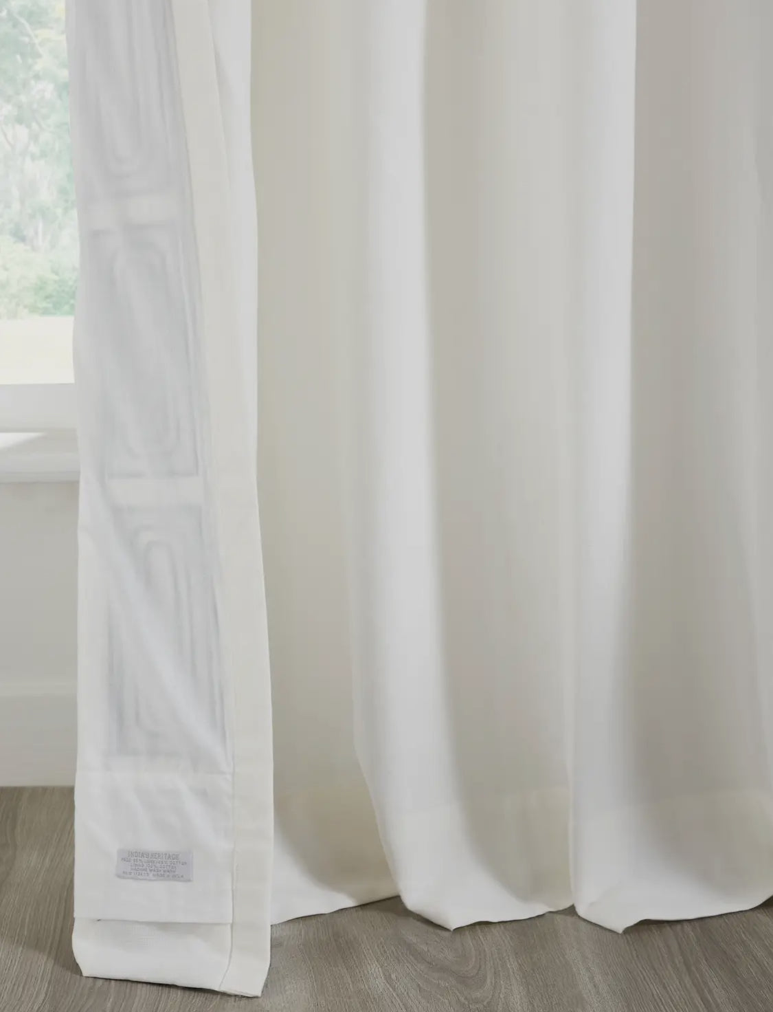 Linen Cotton Embroidery Curtain