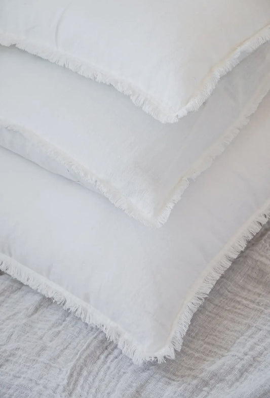 Frayed Edge Linen Pillow