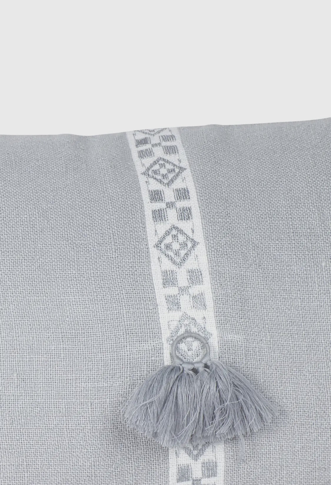 Geo Trim Linen Pillow