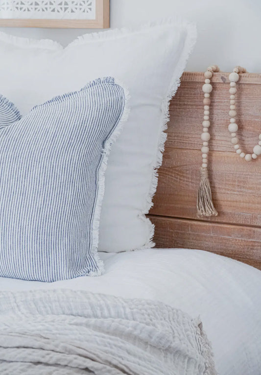 Frayed Edge Linen Pillow