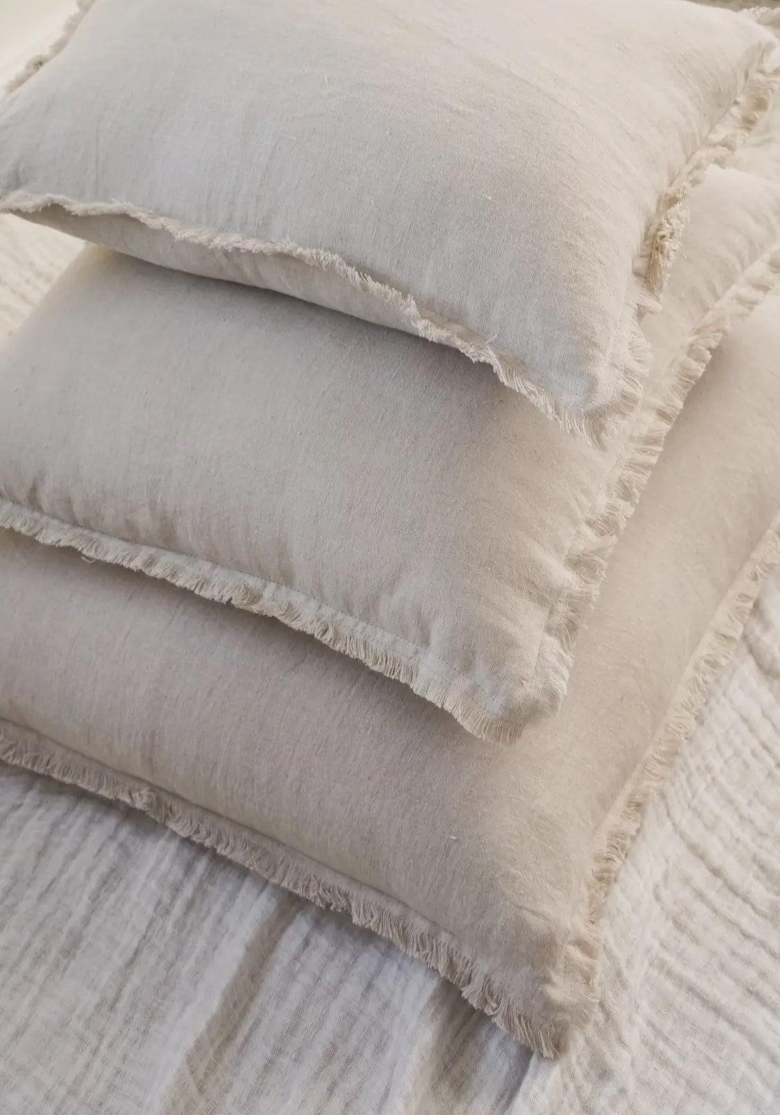 Frayed Edge Linen Pillow