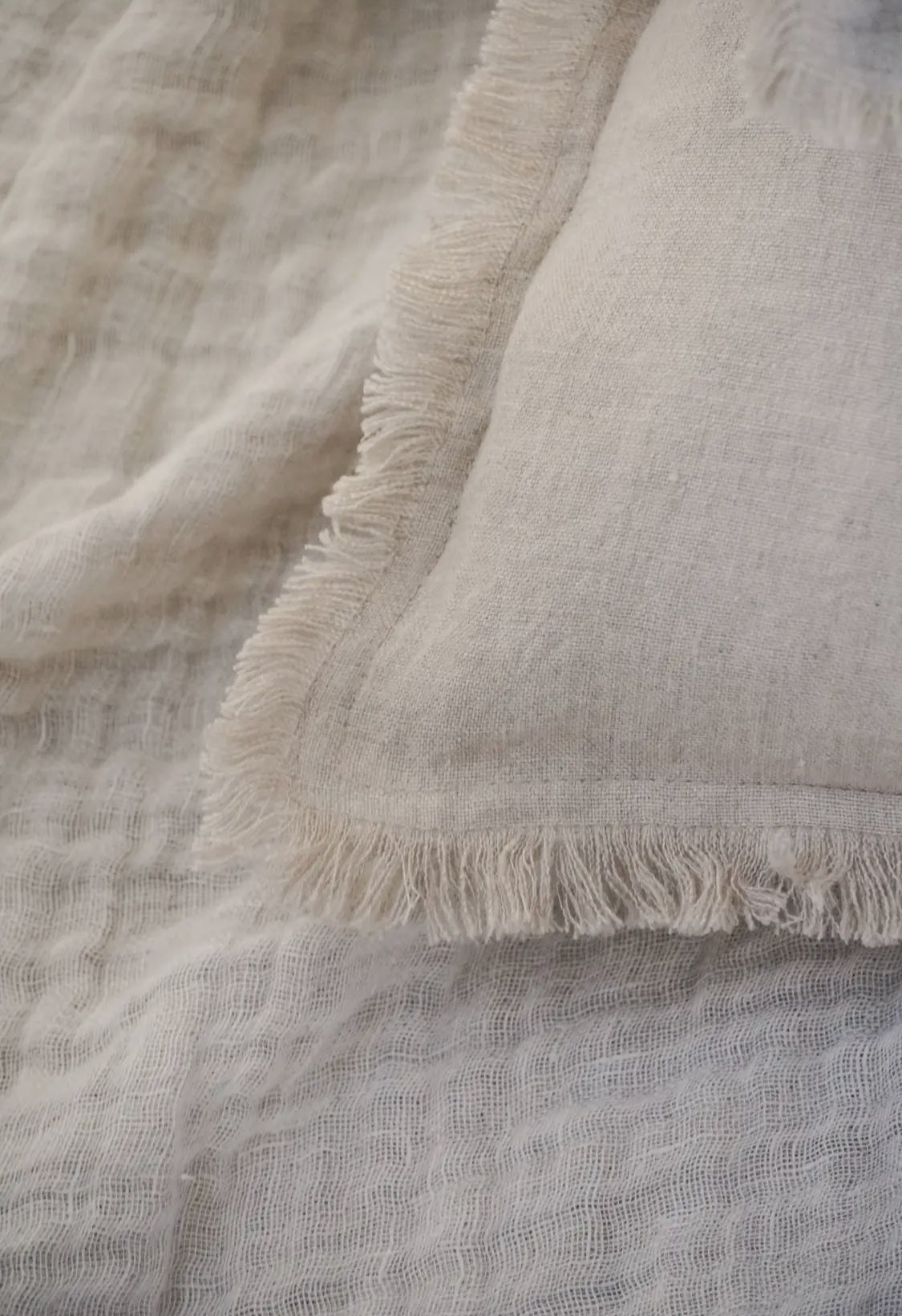 Frayed Edge Linen Pillow