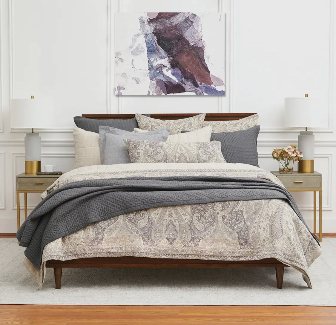 Natural Paisley Luxury Coverlet