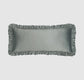 Satin Edge Velvet Lumbar Bolster Pillows