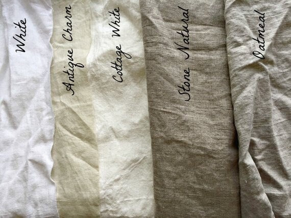 Flanged 100% Washed Linen Pillow Covers