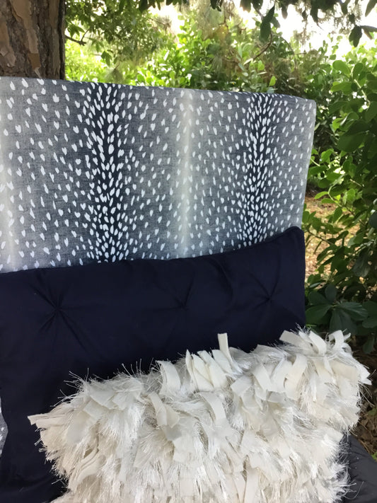 Headboard Slipcover using Vern Yip Antelope Fabric