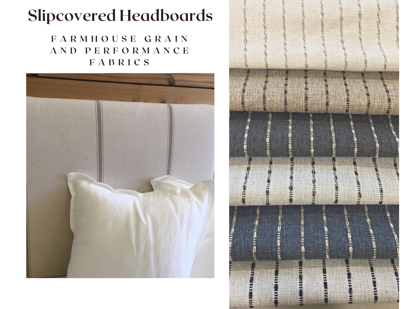 Performance and Farmhouse Headboard Slipcovers