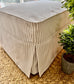 Washable Performance Ticking Ottoman Slipcover