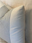 Ticking Center Panel Pillow cover in Performance Fabric