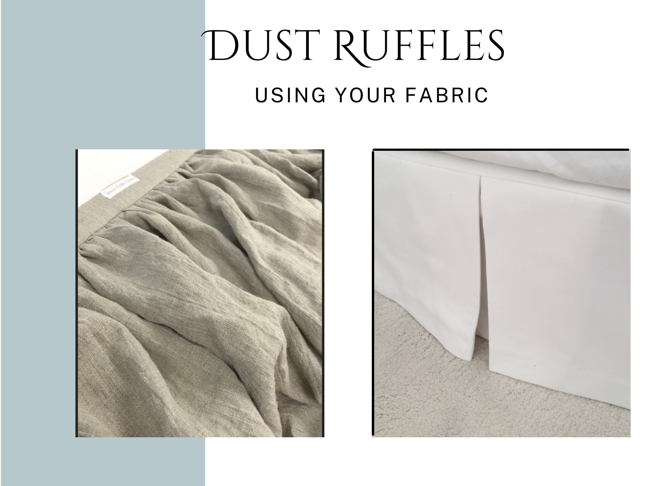 Custom Dust Ruffles using your Fabric – FRENCH VANILLA CHARM