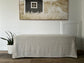 Washed Linen Ottoman or Bench Slipcover